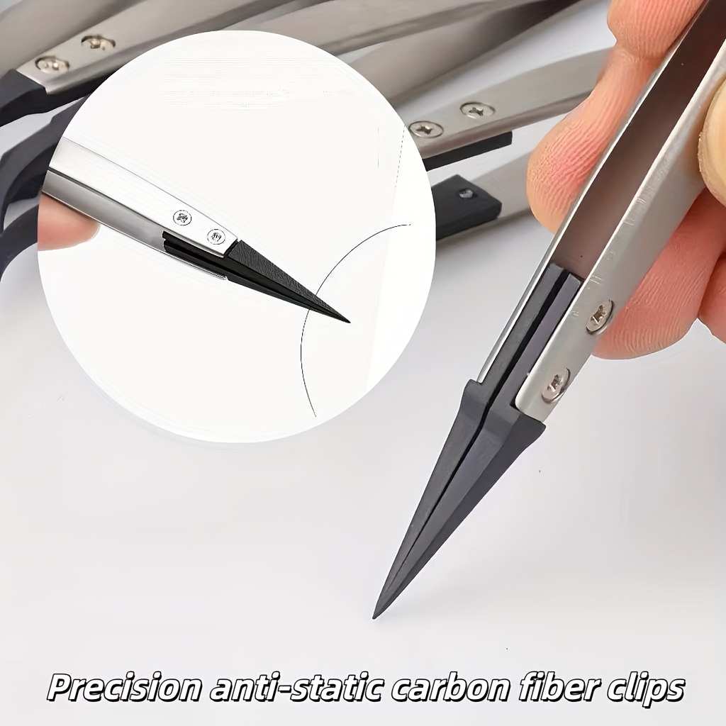 Electronics Repair Equipment - 2pcs ESD-259 Anti-static Tweezers Set Precision