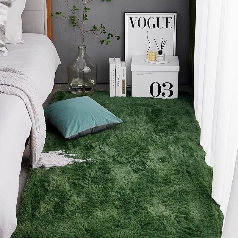 Electronics Repair Workstation - VIKAMA Silk Wool Rugs Luxurious Green