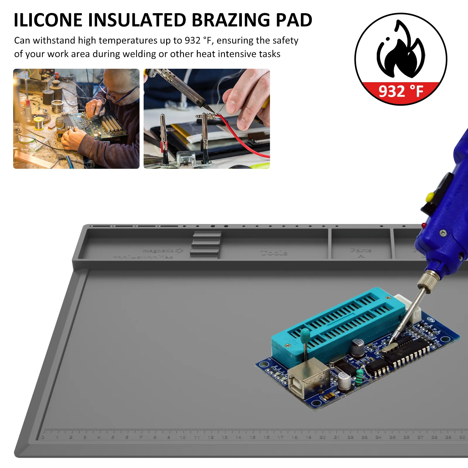 Soldering Station Mat Silicone - đánh giá và giá Electronics Repair Workstation