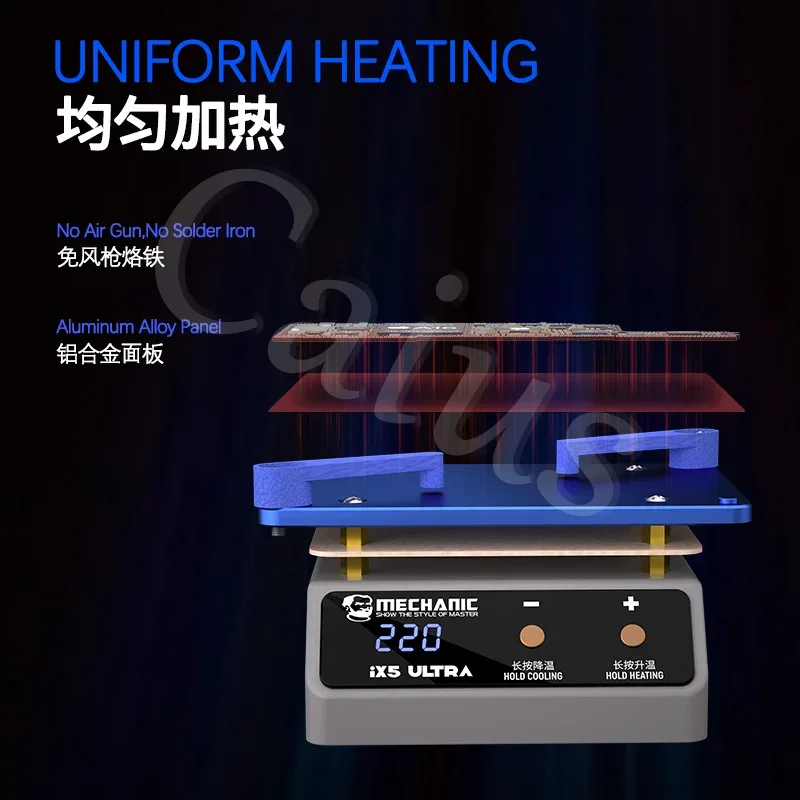 MECHANIC IX5 Ultra Preheating  - đánh giá và giá Electronics Repair Table